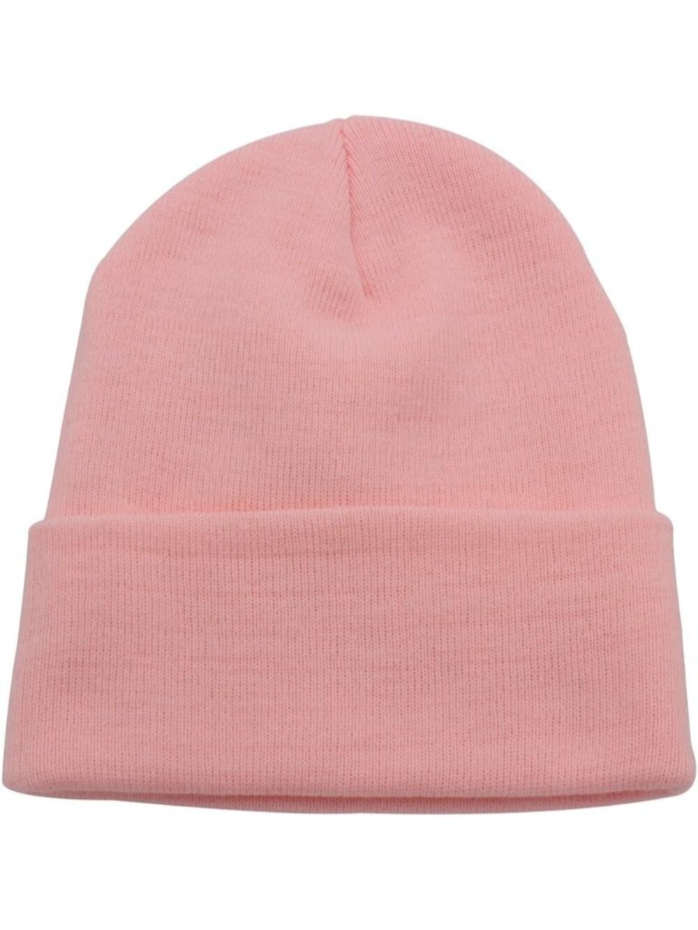 Unisex Pink Cuffed Plain Skull Knit Beanie Hat For Imported Winter Cap